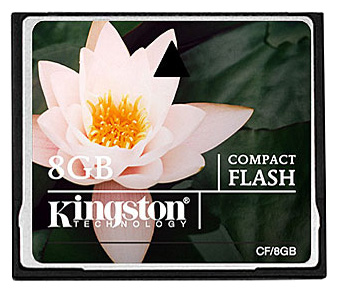 Карта памяти 133X 8GB Compact Flash KINGSTON CF/8GB