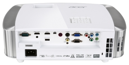 Проектор для домашнего кинотеатра Acer H7550BD (Full HD, 3000 ANSI Lm) MR.JL711.001