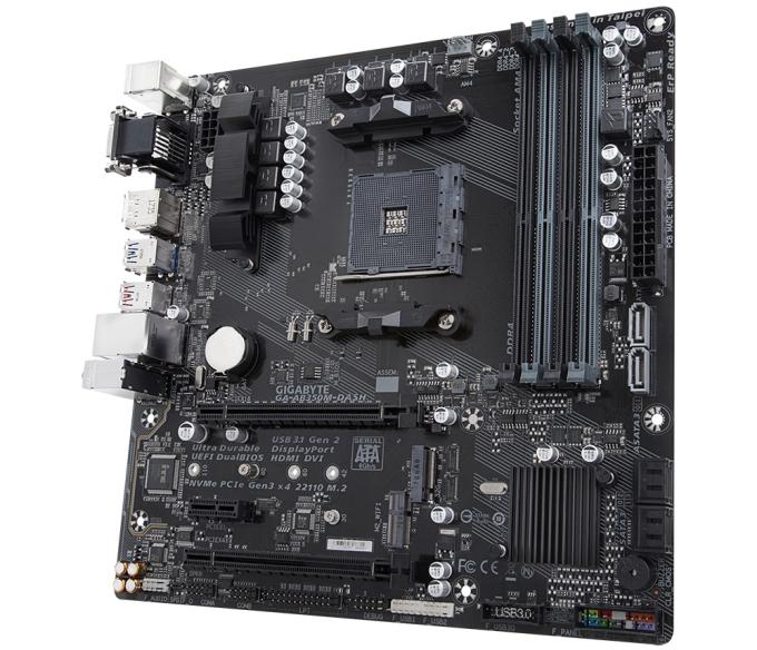 Мат. плата Gigabyte GA-AB350M-DASH Socket AM4