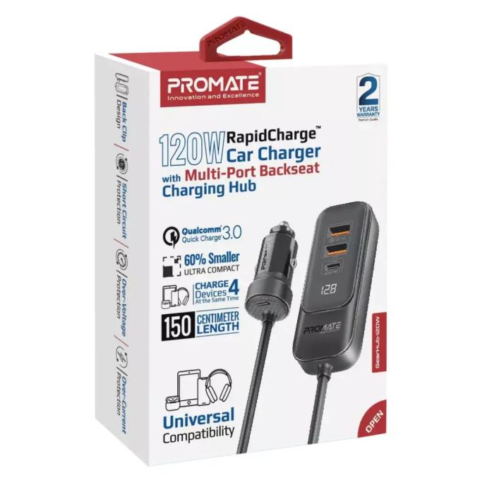 Promate gearhub-120w.black