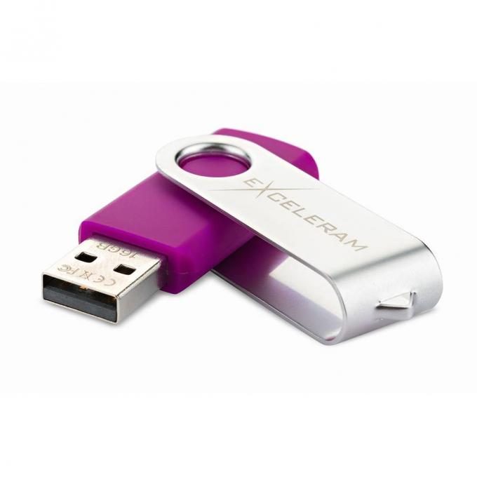 USB флеш накопитель eXceleram 8GB P1 Series Silver/Purple USB 2.0 EXP1U2SIPU08