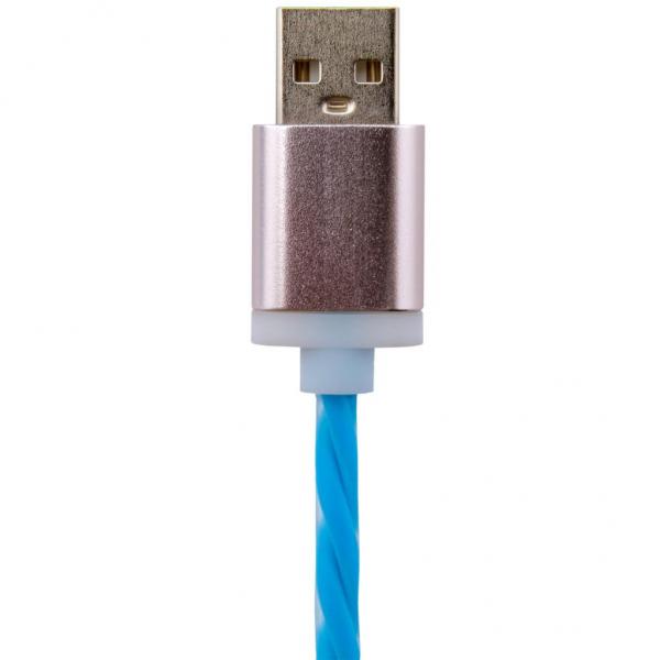 Дата кабель LogicPower USB 2.0 -> micro USB 1м Bl (силикон) синий /Retail 5149