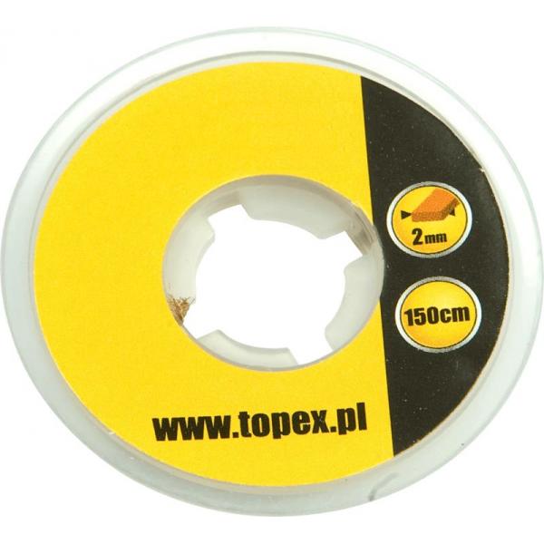 Оплетка TOPEX для распайки и удаления избыточного припоя 1.5 м x 2 мм 44E016