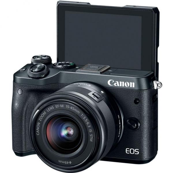 Цифровой фотоаппарат Canon EOS M6 15-45 IS STM Black Kit 1724C043AA