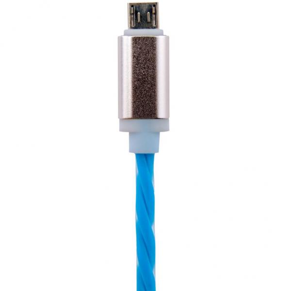 Дата кабель LogicPower USB 2.0 -> micro USB 1м Bl (силикон) синий /Retail 5149