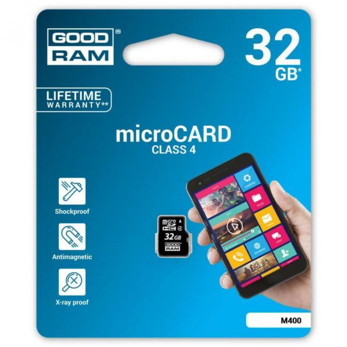 Карта памяти GOODRAM 32GB microSD class 4 M400-0320R11
