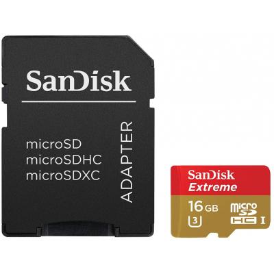 Карта памяти SANDISK 16GB microSDHC Class 10 UHS-I U3 SDSQXNE-016G-GN6MA