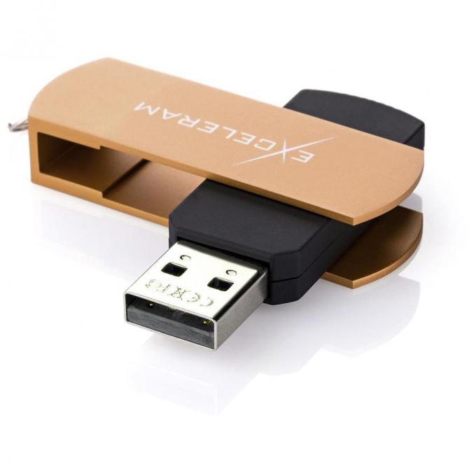 USB флеш накопитель eXceleram 8GB P2 Series Brown/Black USB 2.0 EXP2U2BRB08
