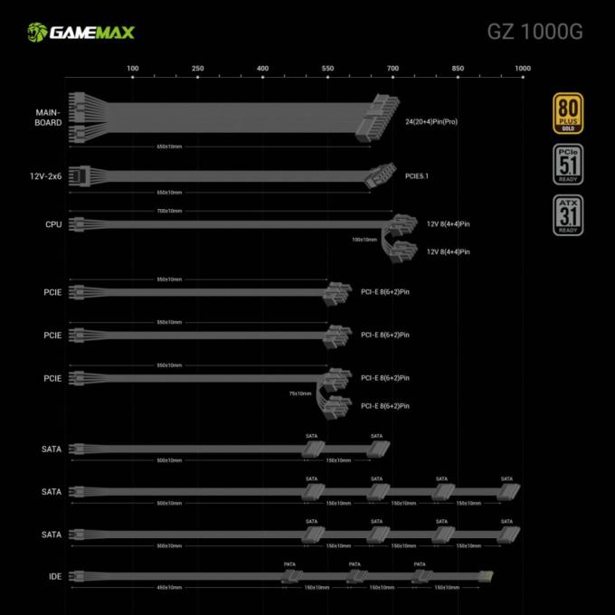 GAMEMAX GZ 1000G BK