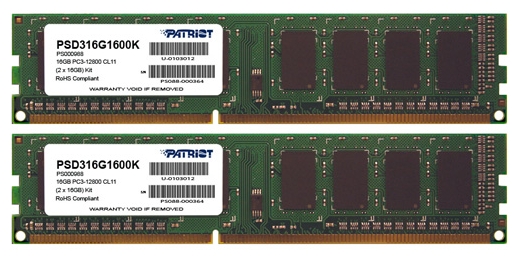 Модуль памяти для компьютера Patriot PSD316G1600K
