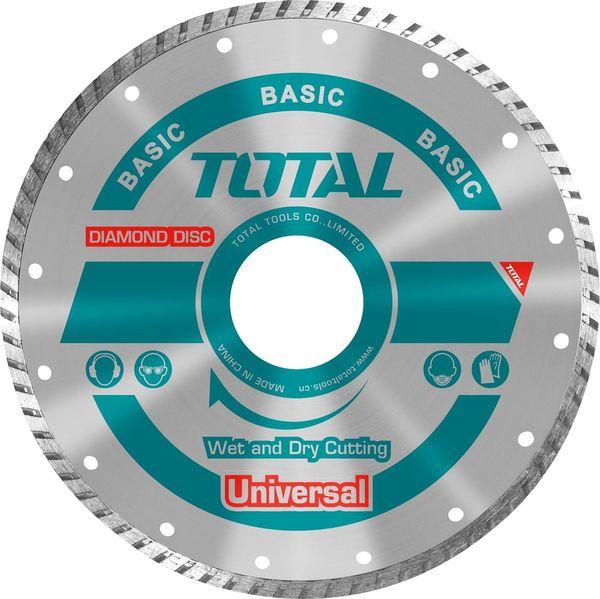 Акс.инстр TOTAL TAC2131153 Алмазный диск Turbo, универс, 115х22.2мм.