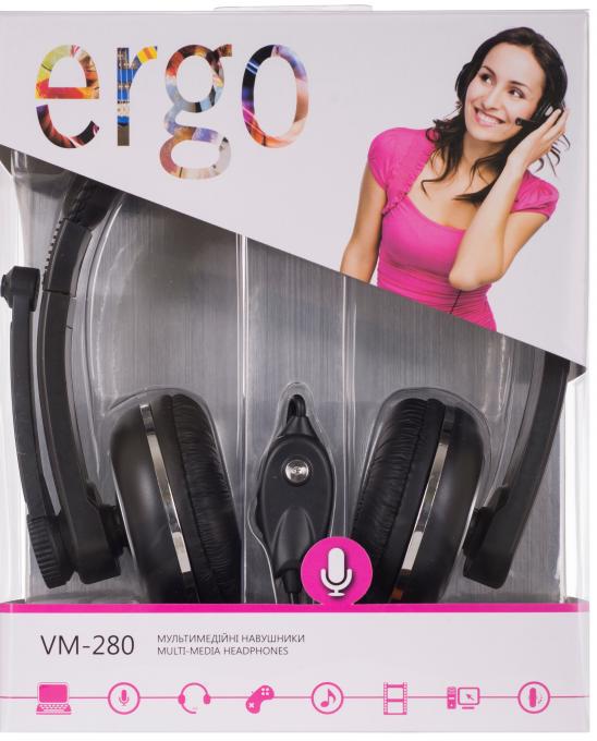 Гарнитура ERGO VM-280 Black (5957722)