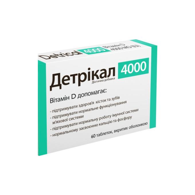 НАТУР ПРОДУКТ ФАРМА Детрикал 4000 табл 314мг 60 (Витамин Д