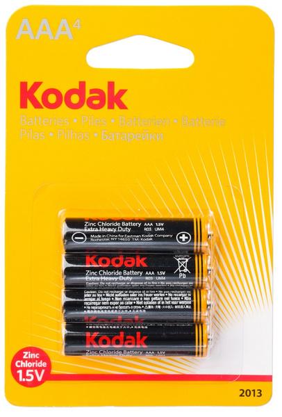 Батарейка Kodak EXTRA HEAVY DUTY R3 коробка 1x4 шт.