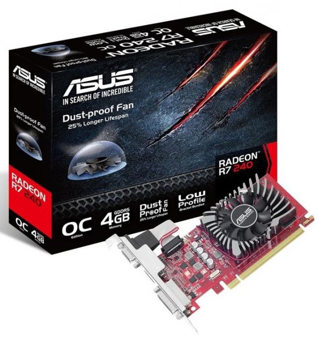 AMD Radeon R7 240 4GB GDDR5 OC Asus R7240-O4GD5-L