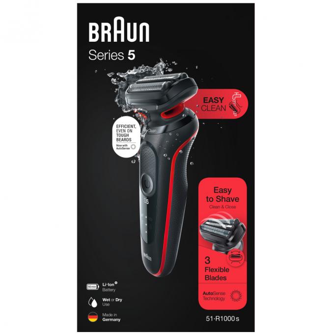 BRAUN Series 5 51-R1000s BLACK / RED