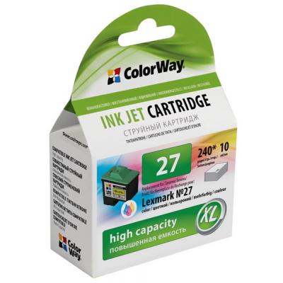 Картридж ColorWay LEXMARK 10N0227 (№27XL) color CW-L27XLC