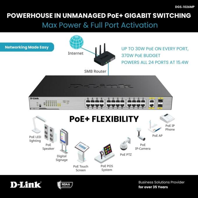 DLINK DGS-1026MP