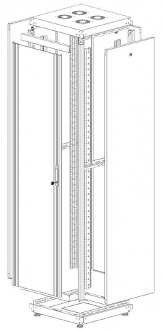 Шкаф коммутационный напольный 22U 19" 600х1000 разборной NETS DB-FNC1000-22U-FLAT