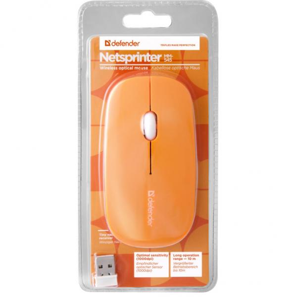 Мышка Defender NetSprinter MM-545 Orange-White 52546