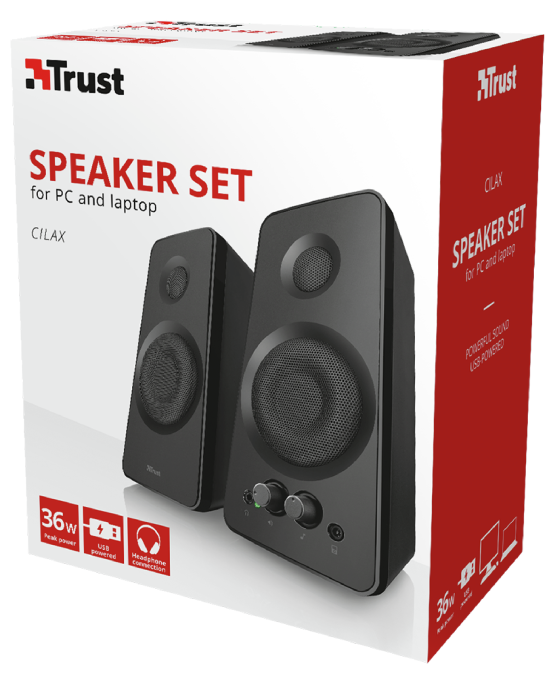 Комп.акустика TRUST Cilax 2.0 Speaker Set 22917