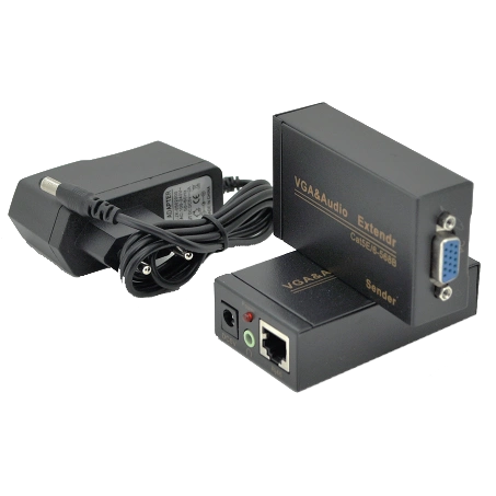 Активный удлинитель VGA сигнала Cat5e / 6e 100м 1080P