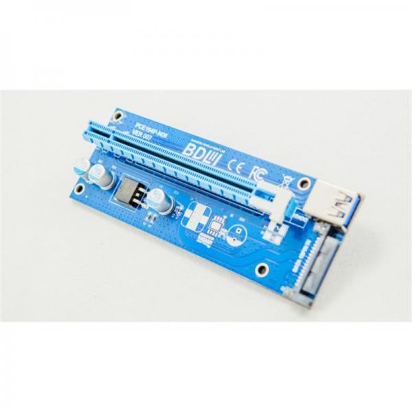 Райзер 1x to 16x PCI-E USB3.0 c SATA-MOLEX N06, 0.6м Noname Riser_1_SATA-Molex BDL
