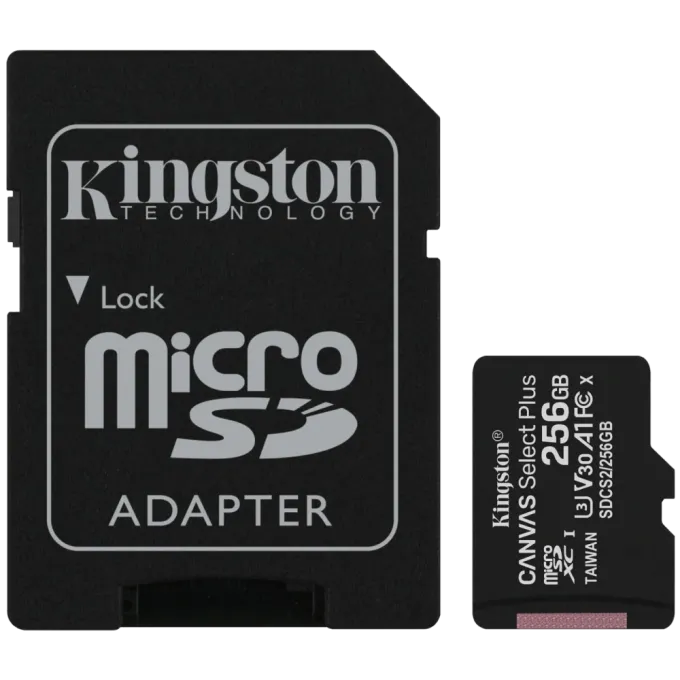 Kingston 256GB micSDXC Canvas Select Plus 100R A1 C10 Card