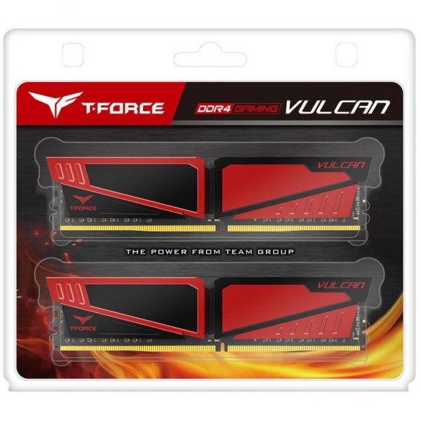 Модуль памяти для компьютера DDR4 32GB (2x16GB) 3200 MHz Team T-Force Vulcan Red Team TLRED432G3200HC16CDC01