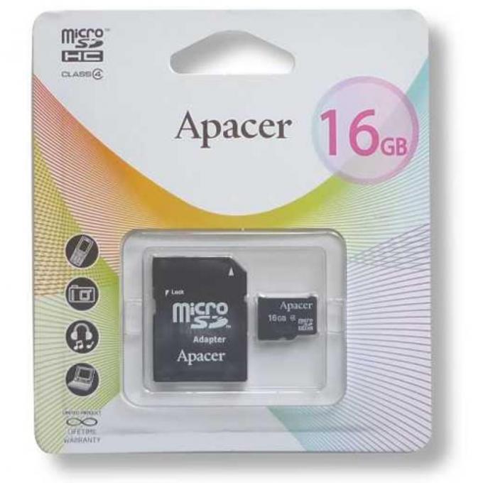 16GB microSDHC adapter APACER AP16GMCSH4-R