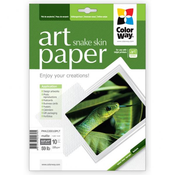 Бумага ColorWay Letter (216x279mm) ART, matte, snake skin PMA220010PLT