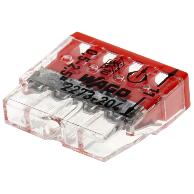 Wago 2273-204 4-провода 0,5-2,5мм2 (без пасты)
