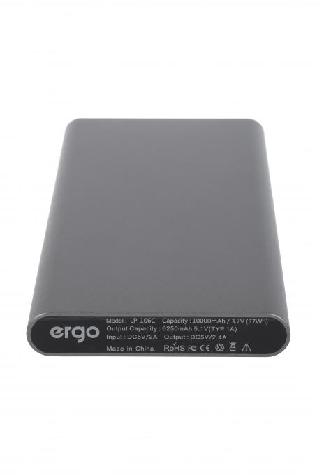 Универсальная мобильная батарея Ergo 10000mAh Space Gray LP-106C