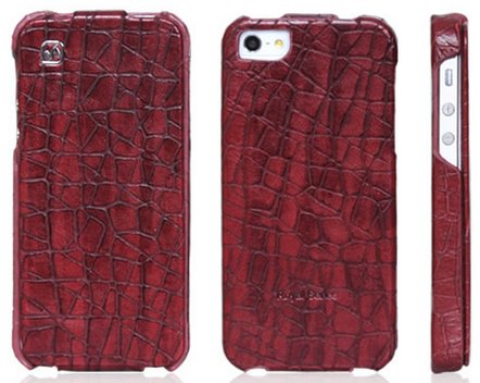 HOCO for iPhone 5/5S Knight Flip Leather case Red HI-L019R