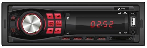 АвтоРесиверCD/MP3 X-DIGITAL CSD-420R ( синяя подсветка)