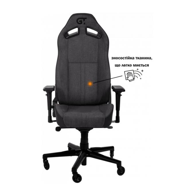 GT Racer X-8009 Fabric Dark Gray/Black