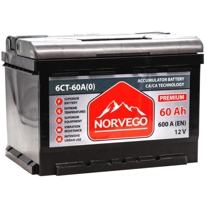NORVEGO ВЕСТА Premium 60A +прав (0) (600 пуск)