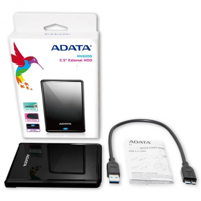 Внешний жесткий диск ADATA AHV620S-500GU3-CBK
