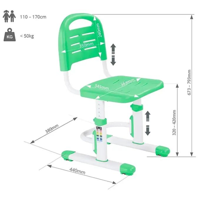 FunDesk SST3LS Green