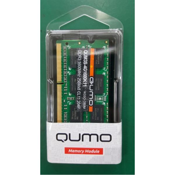 Модуль памяти SO-DIMM 4GB/1600 DDR3 QUMO QUM3S-4G1600K11