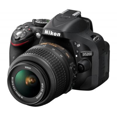 Цифровой фотоаппарат Nikon D5200 + 18-55mm VR II Black KIT VBA350K007