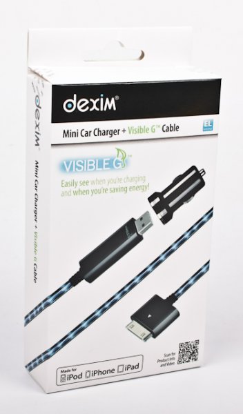 Автомобильное ЗУ, USB на 30pin Dexim DCA 275-BL (Black)