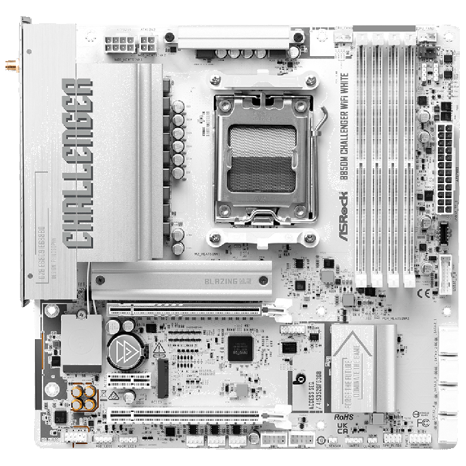 ASRock B850M CHALLENGER WIFI WHITE