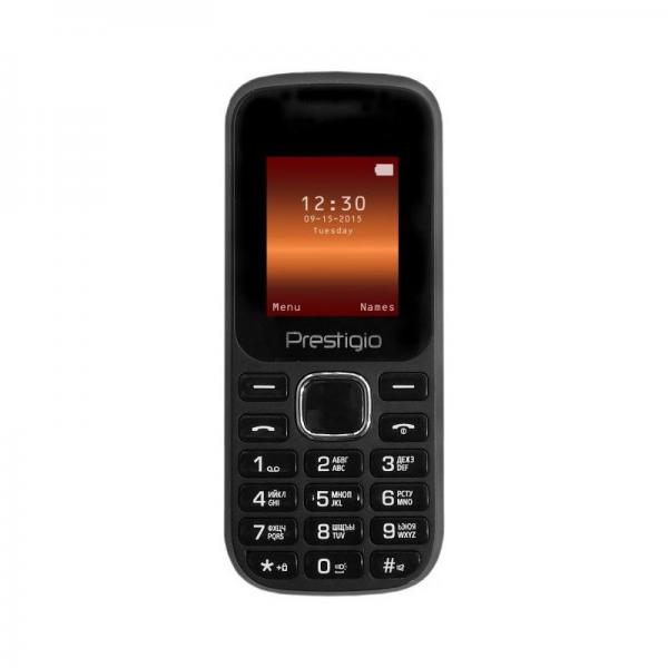 Мобильный телефон Prestigio Wize B1 1180 Dual Sim Black; 1.8" (160х128) TN / клавиатурный моноблок / ОЗУ 32 МБ / 32 МБ встроенной + microSD до 8 ГБ / без камеры / 2G (GSM) / Bluetooth / 113x47.5x13.8 мм, 70 г / 600 мАч / черный PFP1180DUOBLACK