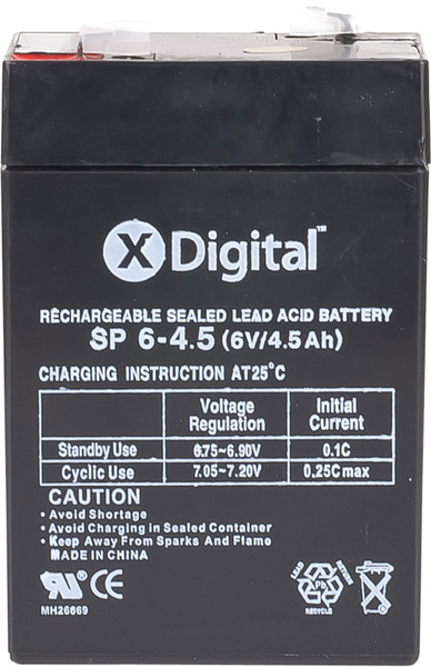 Кислотно-свинцовый аккумулятор X-Digital SP 6-4.5