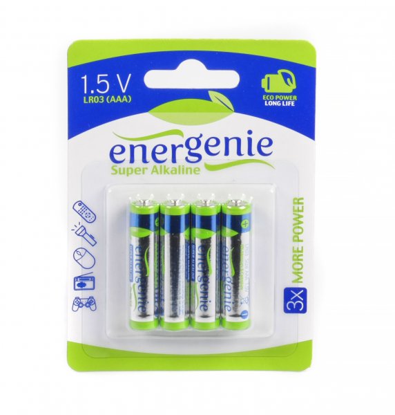 Батарейка EnerGenie AAA LR03 * 4 EG-LR03-4BL/4