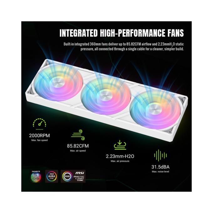 GAMEMAX GLACIER 360 LCD WH