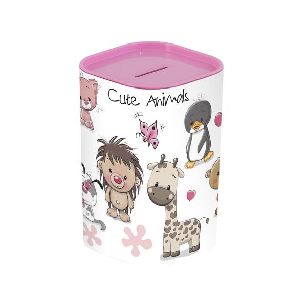 Контейнер детск. HEREVIN Money BOX Animals Pink 161495-001