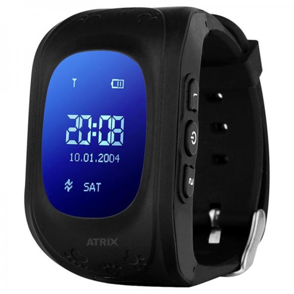Умные часы Atrix iQ300 GPS Black; 0,96" (320 x 240) OLED / MediaTek MTK6261 / 128 МБ оперативной памяти / 32 МБ встроенной / Bluetooth 4.0 / ОС Другое / WR20 / 400 мАч / 54 х 34 х 12 мм, 40 г / черный 324288