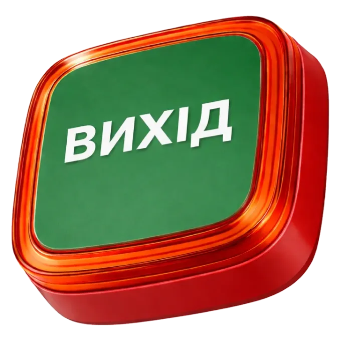 Ajax EN54 FireProtect (VAD) red пожарный световой "ВИХІД"